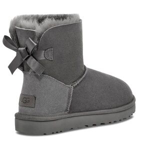 UGG Women's Mini Bailey Bow II boots in gray suede | 8